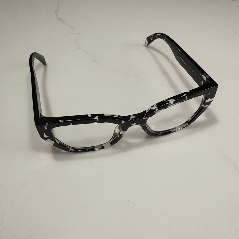 Prada Women's Black and Clear Patterned Glasses - Picture 5 of 9